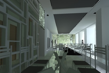 Lloyd  irodaház felújítás, bővítés – étterem tervek. Forrás: RAS Építész  Kft.