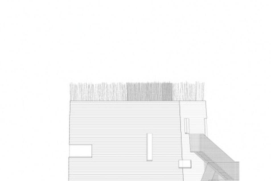Knut Hamsun központ, Norvégia - építész: Steven Holl Architects. Nyugati homlokzat.