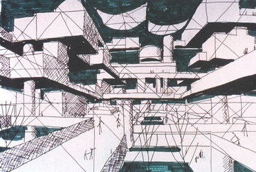 Yona Friedman: Lebegő város; Collection Centre Pompidiou, Musée National d’Art Moderne, Párizs