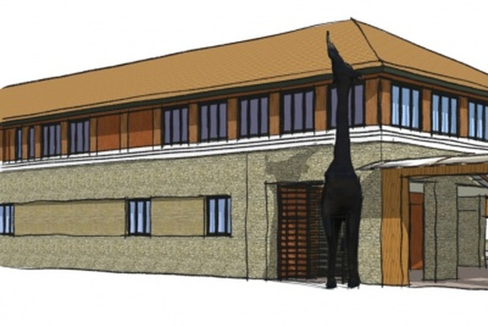 Tordai állatkert tervei, bejárati épület - Anthony Gall, Albert Martin