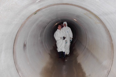 Szegedi szennyvízcsatorna. Vezető tervező: Kollwentz Ákos.