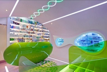 Pharmacy Belgrad. Tervező: Karim Rashid