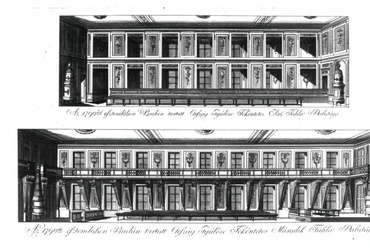 Az Alsó-, és Felsőtábla termeinek perspektivikus hosszmetszete, Magyar Hírmondó, 1792