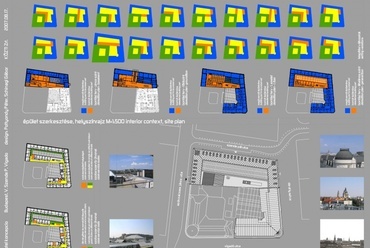 Épület szerkesztése, helyszínrajz - pályázati terv 2007., vezető tervező: Pottyondi Péter