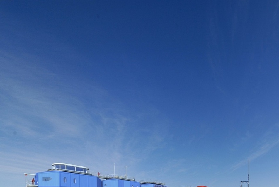 Az épülő Halley VI kutatóközpont fotó: www.antarctica.ac.uk
