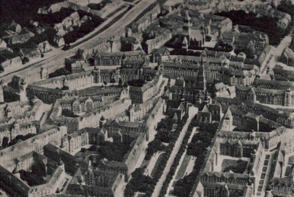 Saarinen rendezési terve Helsinki Hága kerületére 1915, forrás: wikipédia