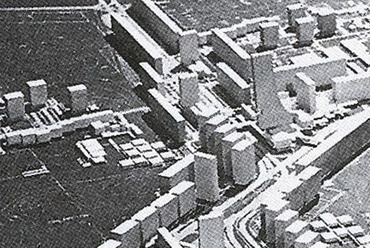 az Újpalotai lakótelep beépítési terve (1967) – makettfotó részlet