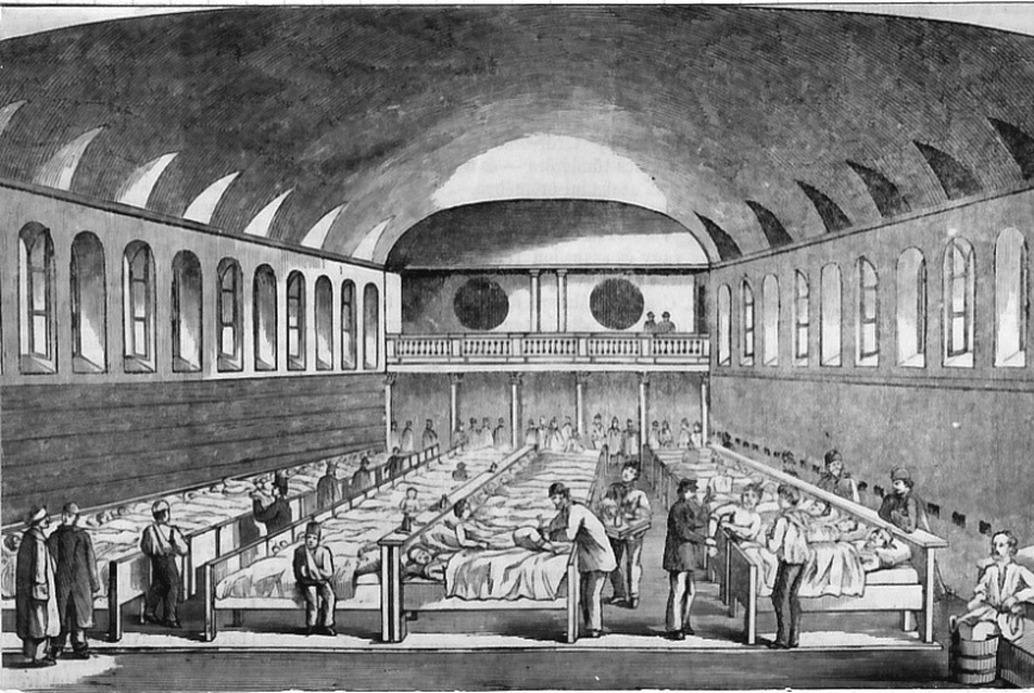 A Lovarda, mint katonai kórház 1866-ban