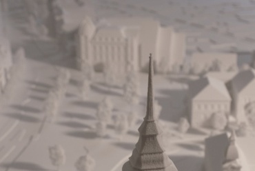 Nagykőrös városközpontjának 1:250-es léptékű építészeti modellje