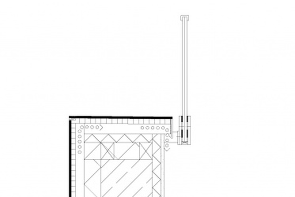 Kilátás Seeheimben, homlokzati részletrajz - Fritsch und Schlüter Architekten