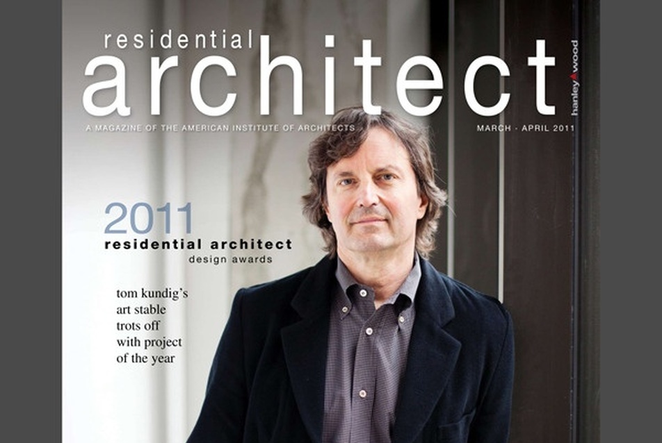 Tom Kundig a Residential Architect magazin címlapján