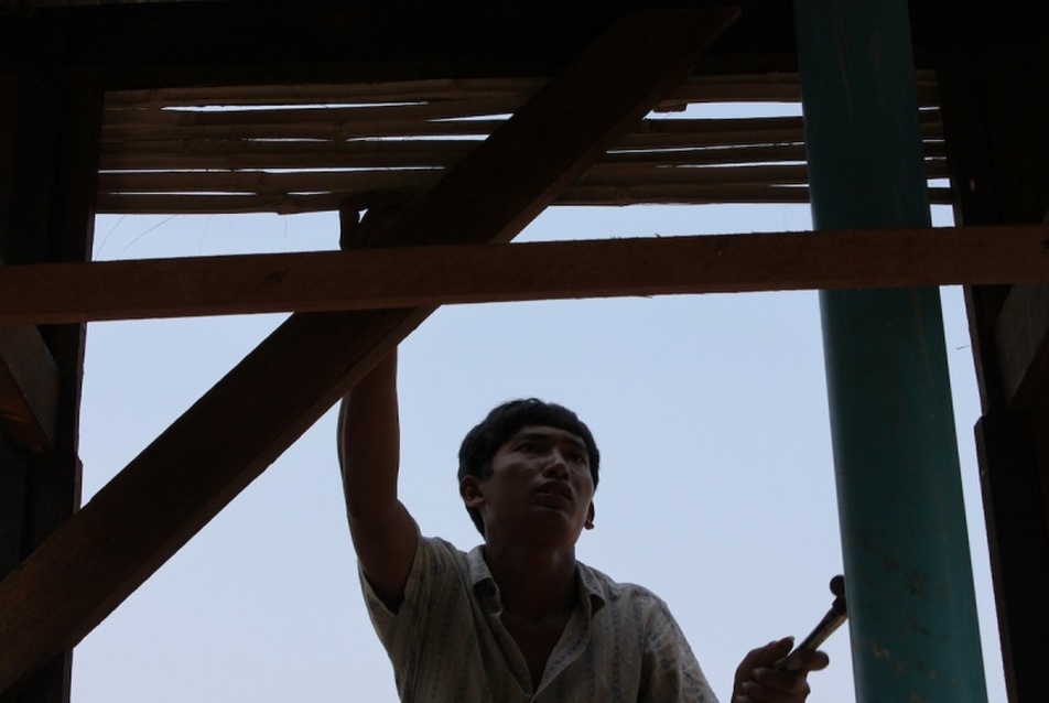 Biobudi építése Kambodzsában