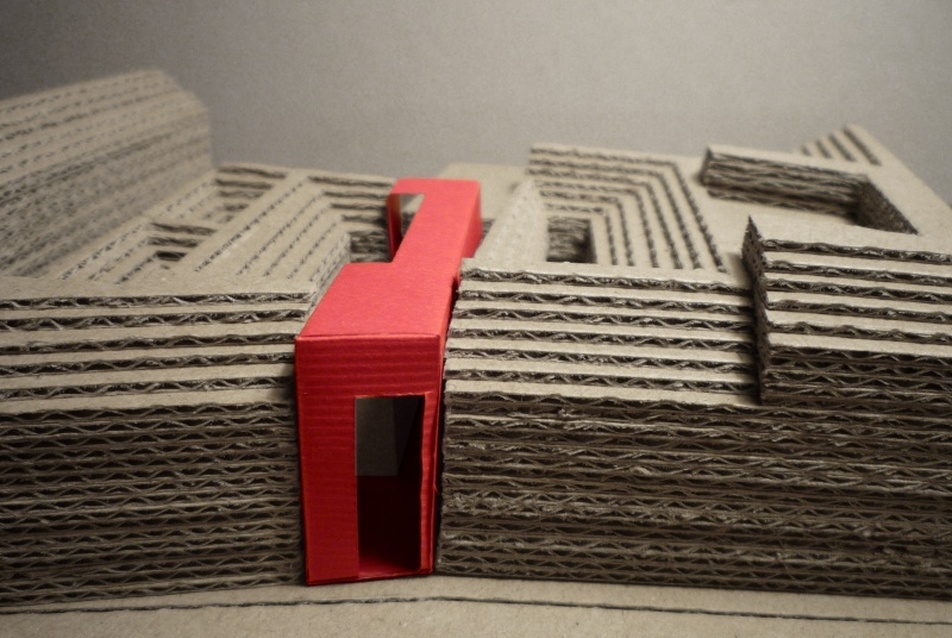 beépítési modell, 1:500, készítő: Kóródy Anna