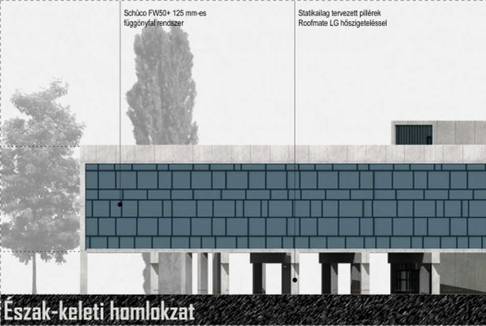 Észak-keleti homlokzat