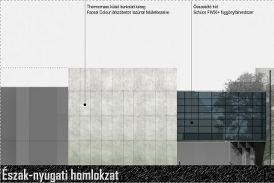 Észak-nyugati homlokzat