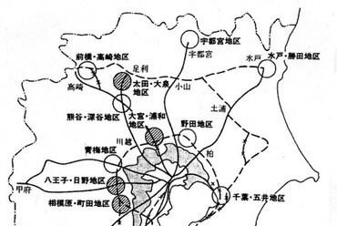 A fővárosi régió 1958-as nemzeti fejlesztési terve, övezeti zónák