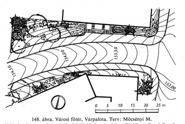 Várpalota főtér részlet, Mőcsényi Mihály terve