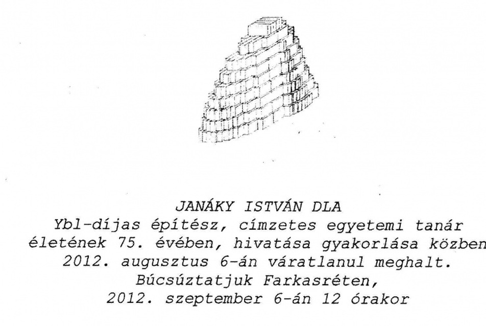 Janáky István temetése