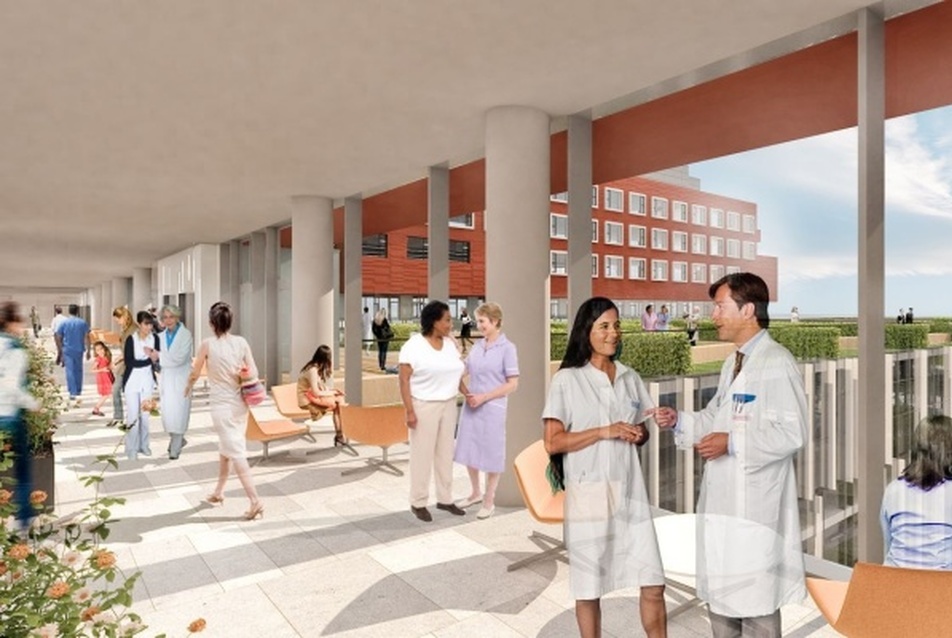 Krankenhaus Wien Nord - tervező: Albert Wimmer ,  látványtervek: Health Team KHN