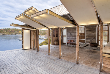 Naust paa Aure csónakház, tervezők: Marianne Løbersli Sørstrøm, Yashar Hanstad