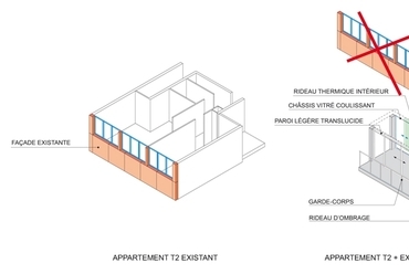 Panelház rehabilitáció Párizsban, fotó: Lacaton & Vassal iroda