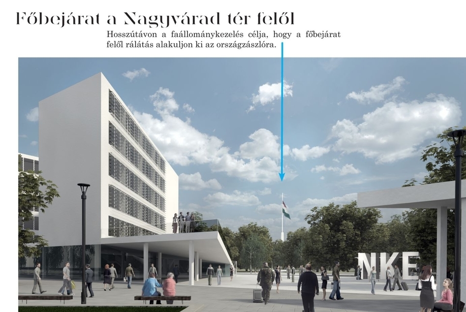 Főbejárat a Nagyvárad tér felől