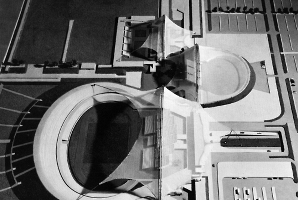 Kenzo Tange, Kuvait Sport Város, 1973, forrás:
http://www.tumblr.com/tagged/kenzo-tange?before=1302254070