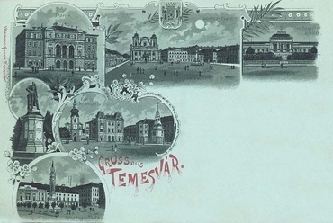 Temesvári képeslap, 1898-ból.