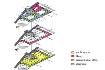 A tarragonai érseki szeminárium átalakítása - Axonometria, építészet: ON-A Architects 