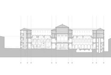 A tarragonai érseki szeminárium átalakítása - Metszet, építészet: ON-A Architects