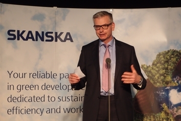 Skanska Green House megnyitó - Johan Karlström elnök-vezérigazgató, Skanska AB