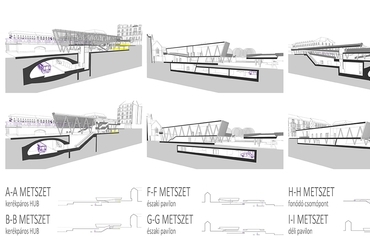 Vertikális köztér és kerékpáros HUB