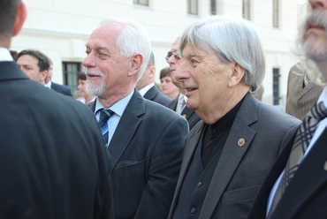 Bálint Imre, a BÉK elnöke és Finta József a Ludovika ünnepélyes átadásán, fotó: perika