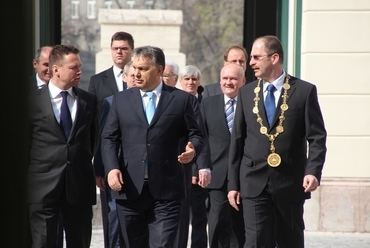 Orbán Viktor a Ludovika ünnepélyes átadására érkezik, fotó: perika