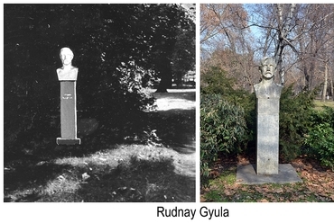 Rudnay Gyula szobra montázson és ma