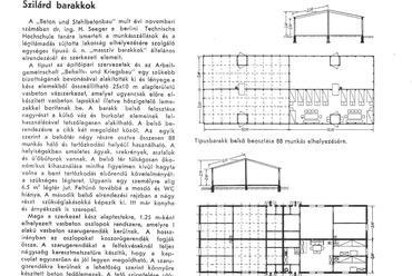 Német barakktervek (Tér és Forma, 1944/2. sz.)