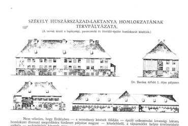 Székely huszárlaktanya tervpályázat (Építészet, 1943/1.sz.)