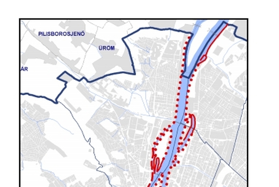 Budapest zöld folyosója a Duna mentén (forrás: Budapest Duna menti területének fejlesztési tanulmánya)