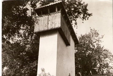 A Közjóléti Pavilon részlete az 1942-es Budapesti Nemzetközi Vásáron, fotó: Magyar Építészeti Múzeum, Szabó István-hagyaték