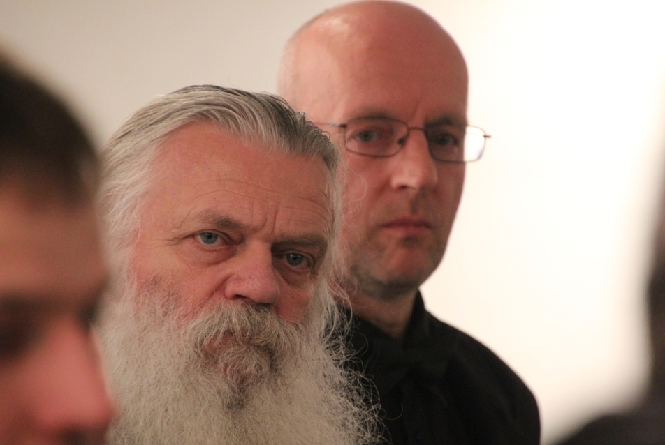 Nagy Bálint (balról) , Jan Stempel (jobbról) - Cseh házak - kiállításmegnyitó, FUGA - fotó. perika