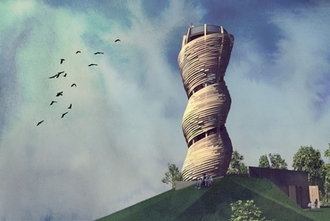 látványterv - Bence-hegyi kilátó ötletpályázat - a Hello Wood nyertes terve