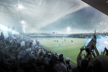 látványterv - MTK stadion - tervezők: azpml, sporaarchitects 