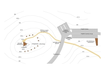helyszínrajz - Bence-hegyi kilátó ötletpályázat - Paládi-Kovács Ádám és Sike Ildikó terve