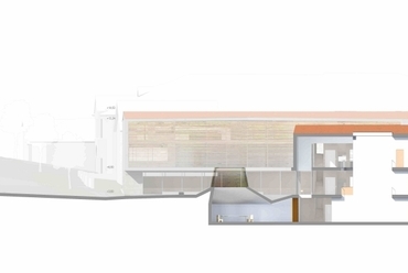 metszet - Törökbálint új Városháza - tervező: Modulárt Stúdió