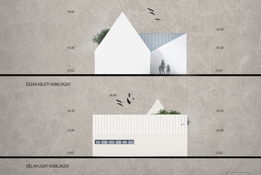 homlokzat ÉK DNY - Lélekregenerációs központ - tervező: Trippó Benjámin