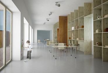 látványterv - Építészeti iskola gyerekeknek - tervező: Herdics Ágnes