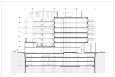 C épület - Váci Greens - metszet