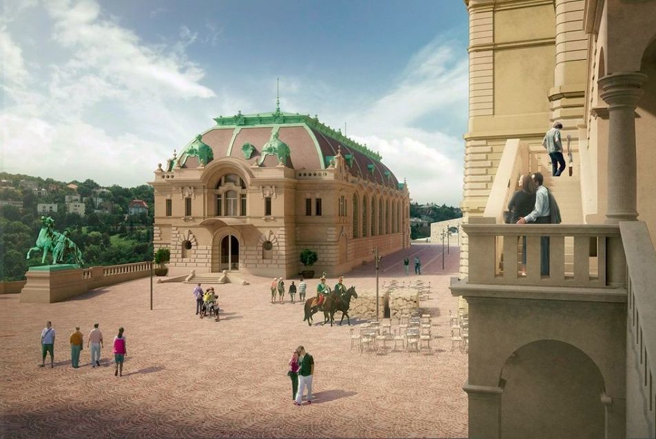 Budai vár rekonstrukciója - Csikós udvar, forrás: KÖZTI