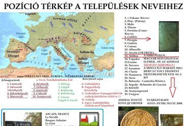 Pozíció térkép a települések azonosításához - Kiss József