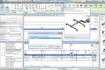 A tervezési részletességű modellelemek a Design to Fabrication (Terv konvertálása gyártáshoz) eszközzel kivitelezési részletességűvé konvertálhatók. - forrás: Autodesk  